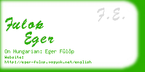 fulop eger business card